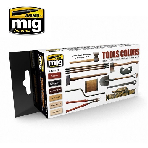 Ammo Mig A.MIG7112 Tool Colours Acrylic Paint Set